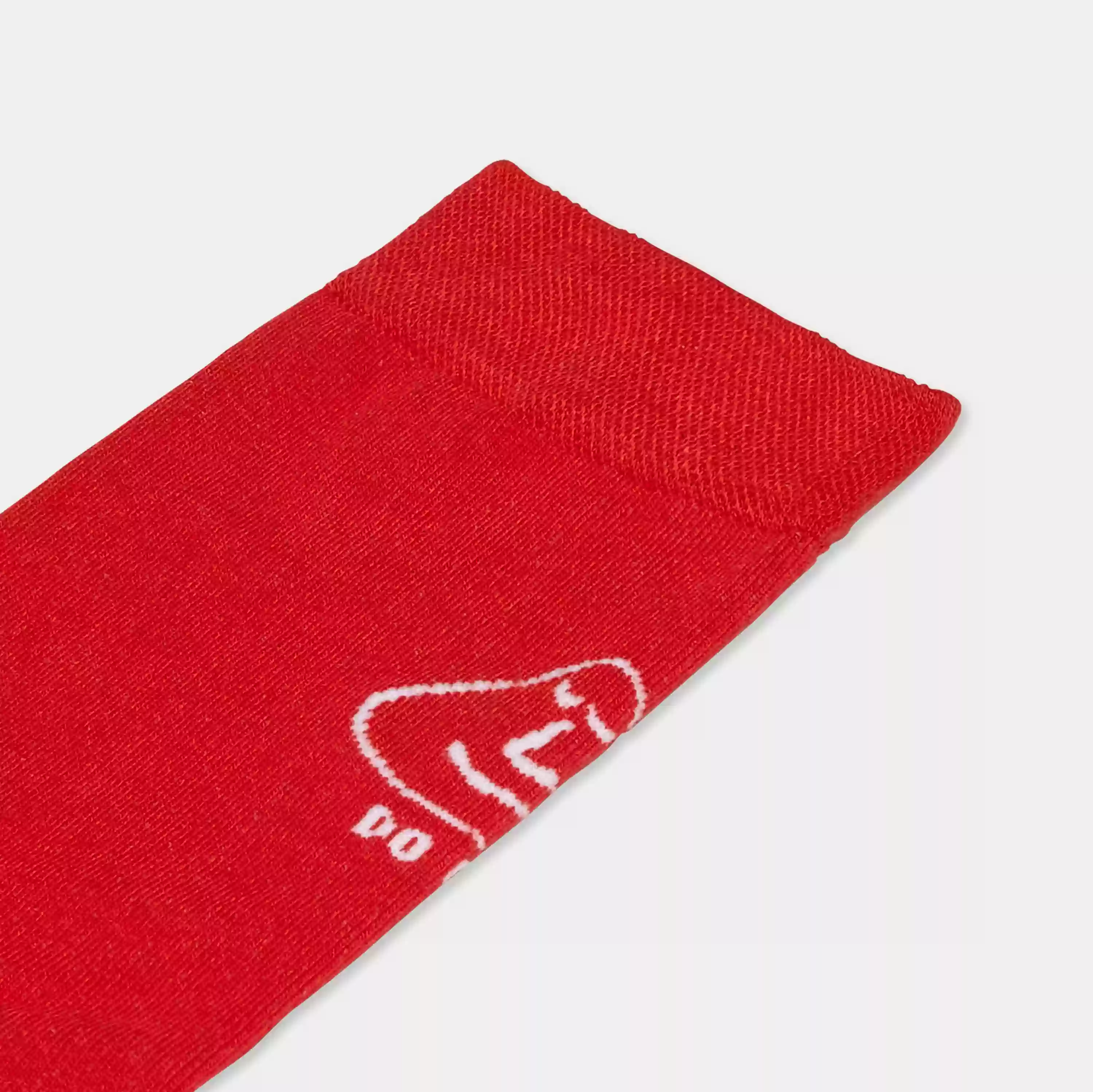 Red happy smiley socks