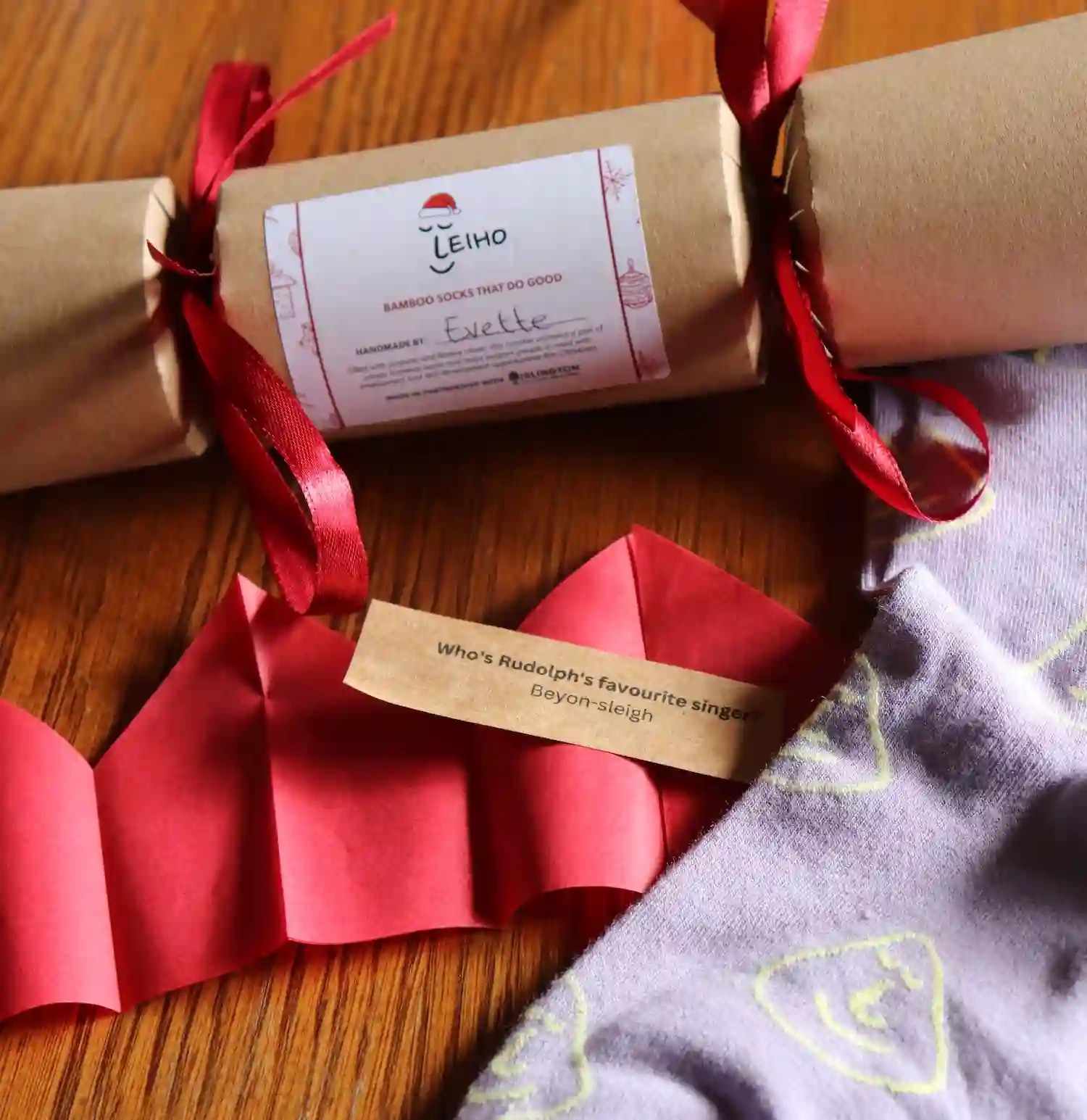 Ecofriendly Christmas Sock Crackers