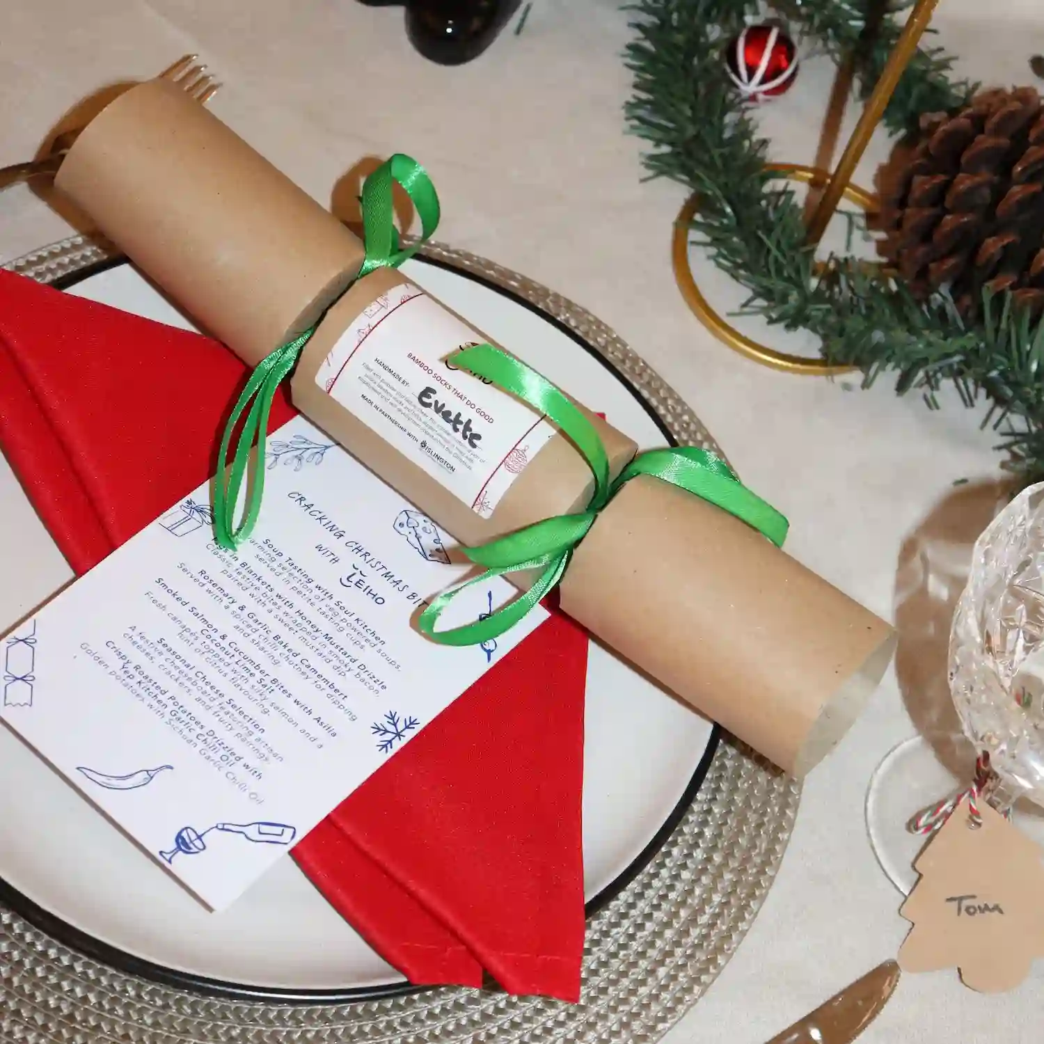 Eco-friendly Christmas Sock Crackers