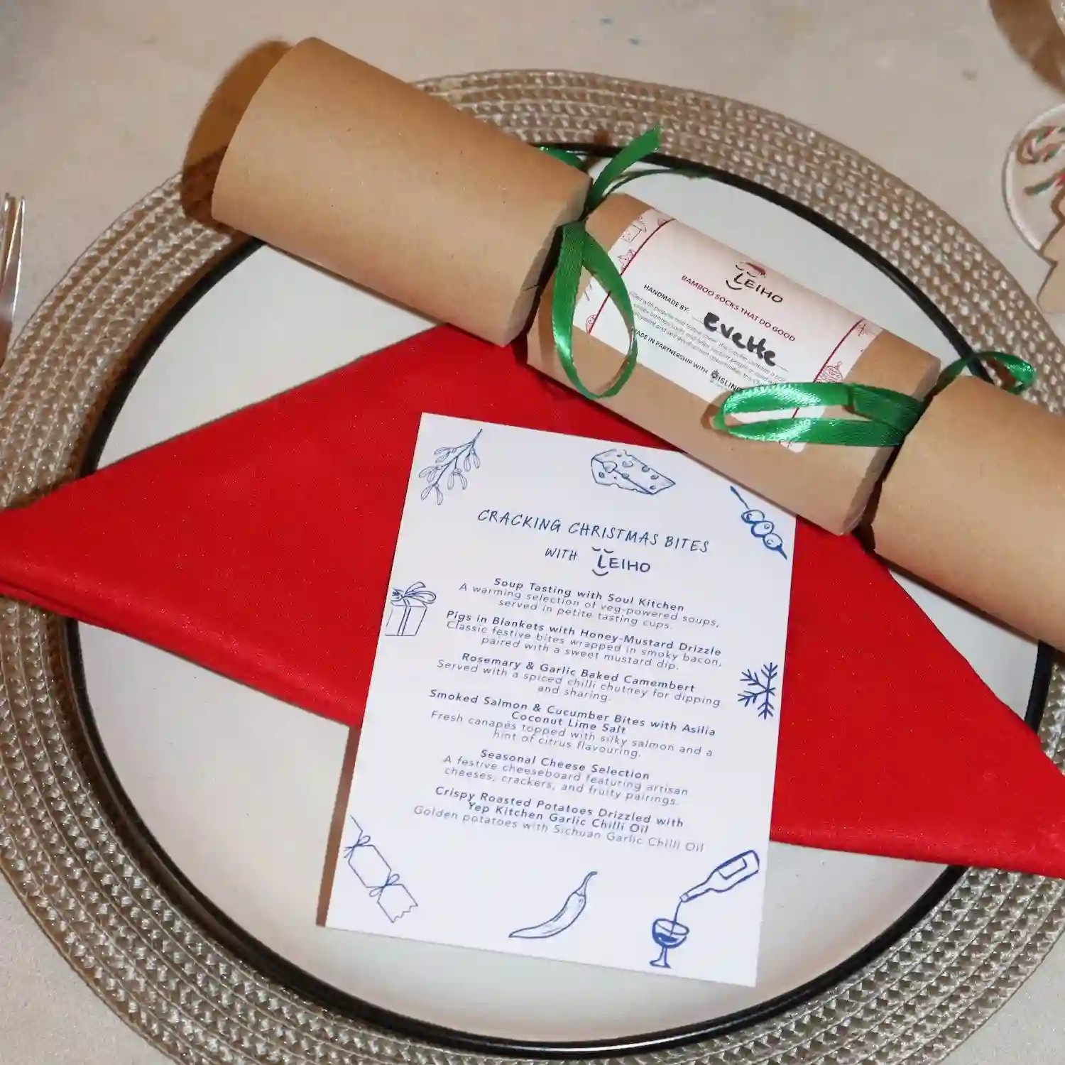 Ecofriendly Christmas Sock Crackers