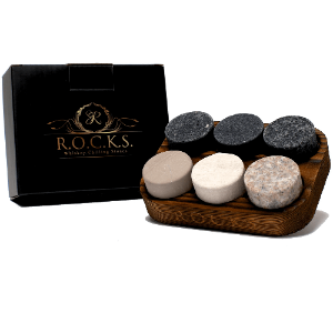Product Image - Whiskey Chilling Stones - Set of 6 Handcrafted Premium Granite Round Sipping Rocks 
